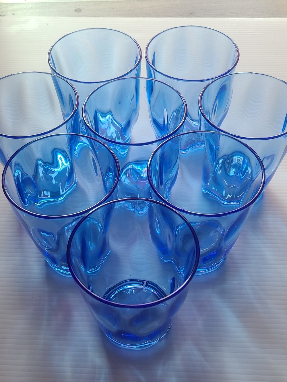 Blue Acrylic Party Tumblers - Set of 8